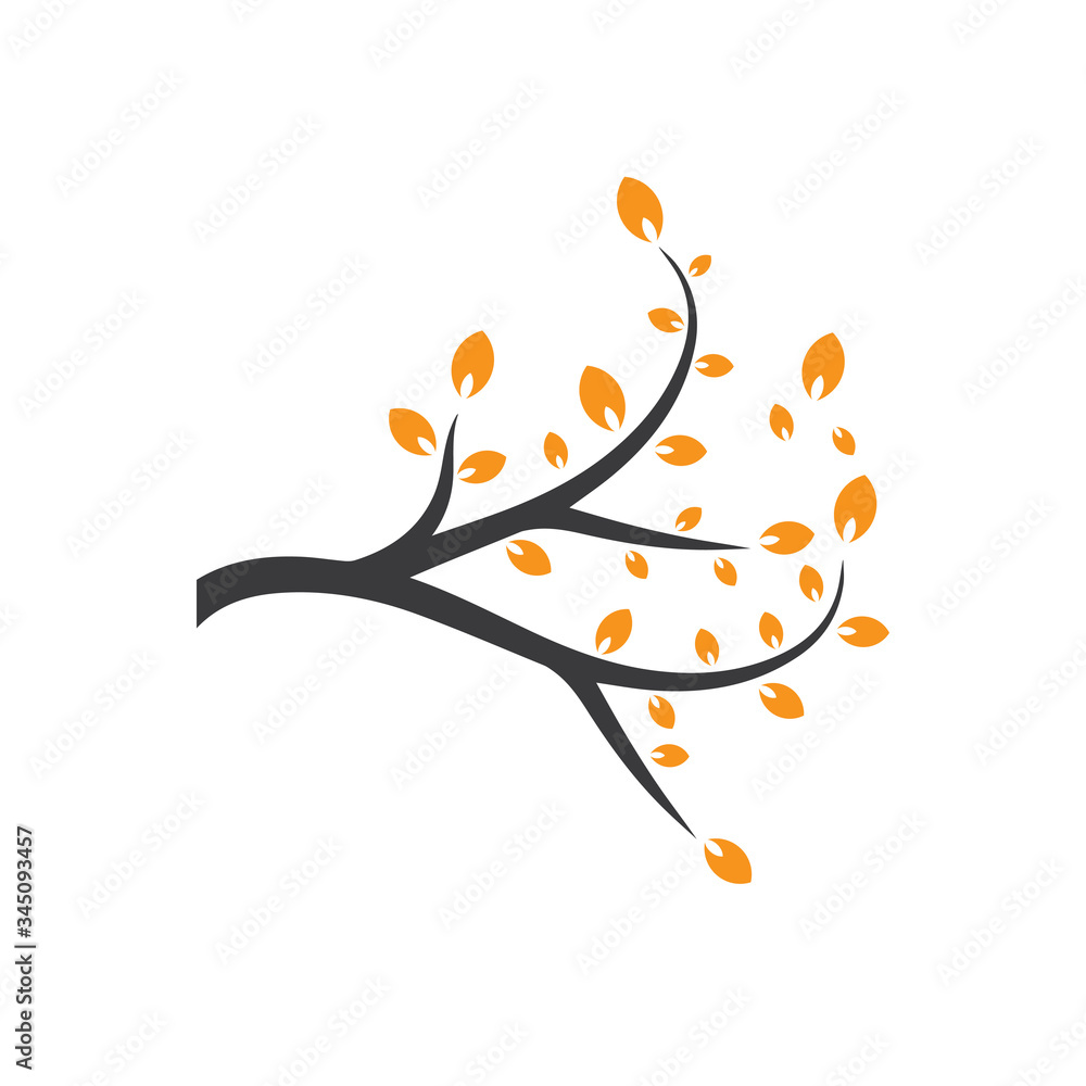 Naklejka premium Vector branch , Hand drawn illustration of tree branch design template
