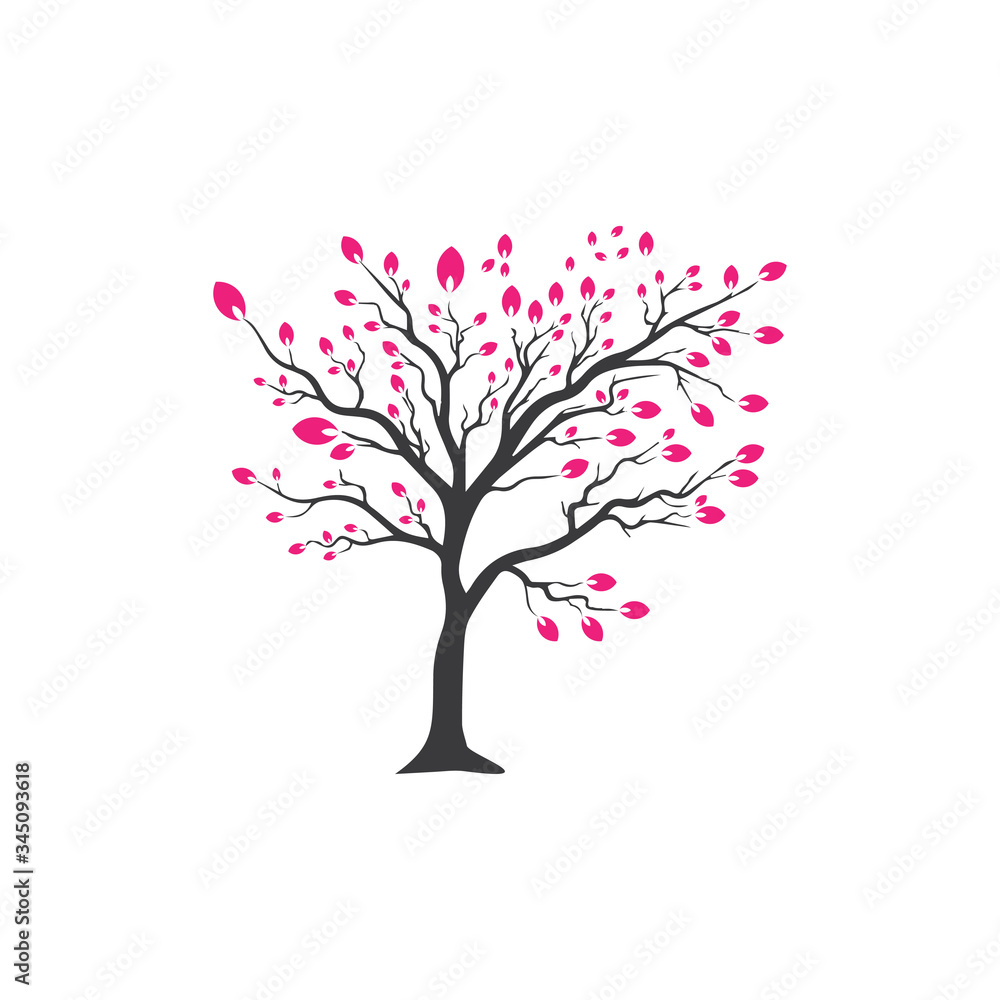 Fototapeta premium Vector branch , Hand drawn illustration of tree branch design template