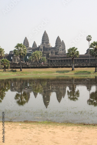  Angkor Wat is reflected in a lake