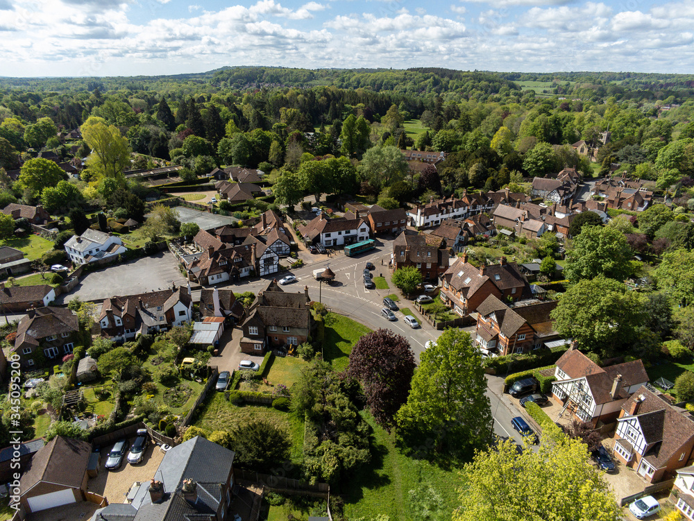 Aerial view of Wonersh, Surrey UK