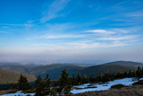 view from the ridge of Hrubý Jesenik on the hills below it