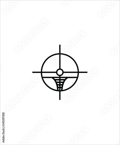 target icon,vector best line icon.