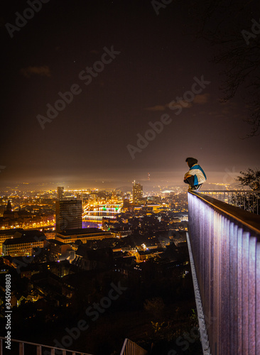 City view with a man