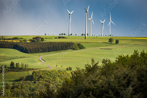 Wallpaper Mural Energie, windkraftanlage, windräder, luxemburg, nachhaltigkeit, strom, windenergie, landschaft, frühling Torontodigital.ca