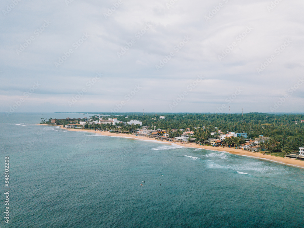 beautiful view of the coastline, shot from a drone