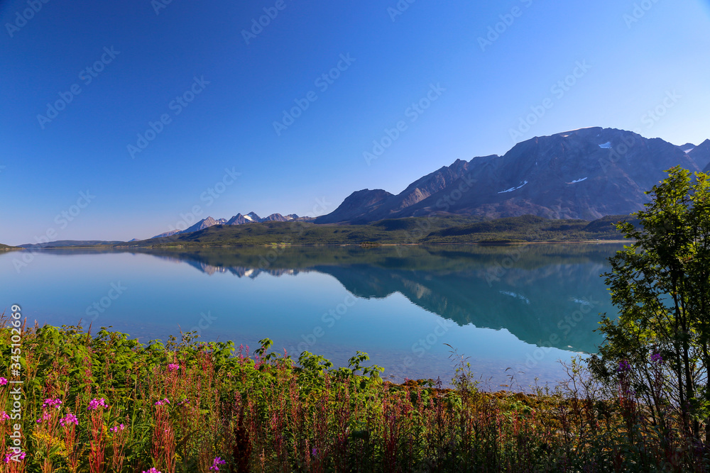 Autumn trip to Stordalsstrand in Ullsfjord, Troms county in Northern Norway