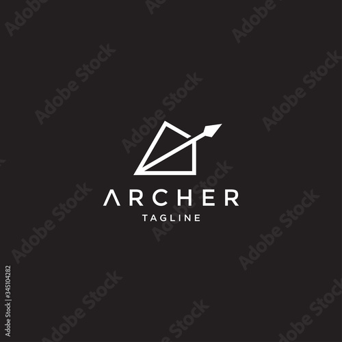 Archer logo design template vector illustration