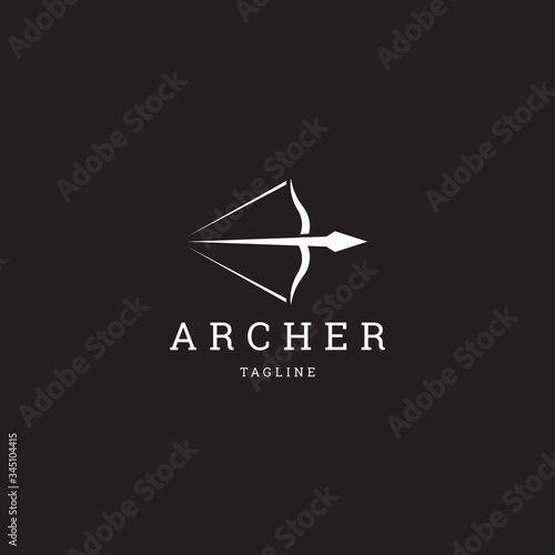 Archer logo design template vector illustration