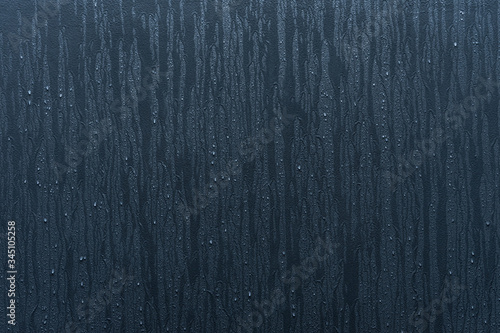 Dark blue wall texture with rain drops