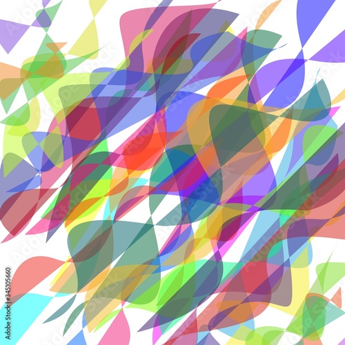 vector seamless abstract pattern with multicolored waves