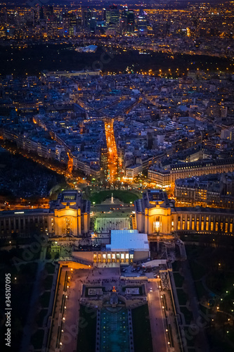 Paris Nightscape from Eiffel Tower