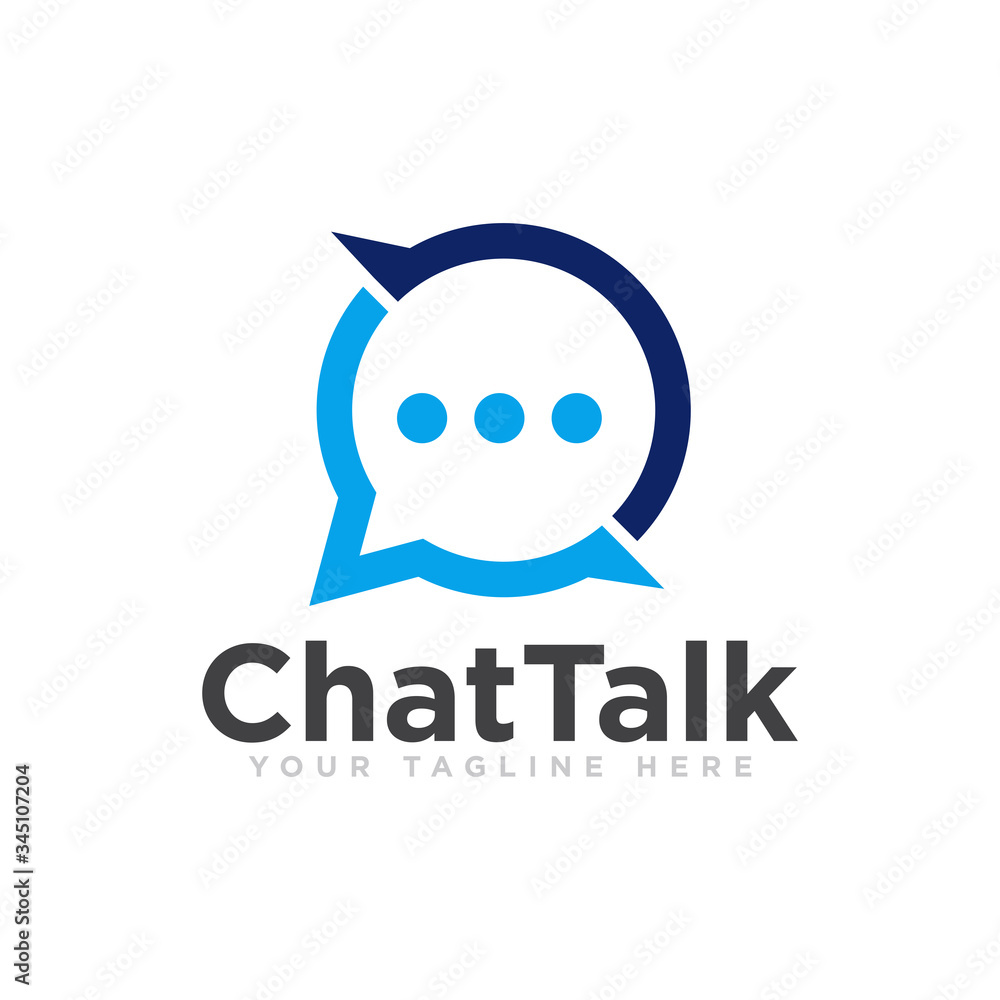 Chat Logo Design Vector Illustration Chat Logo Design Vector Illustration