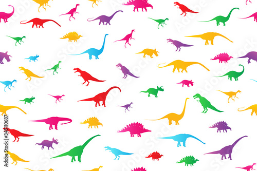 Dinosaurs seamless pattern background