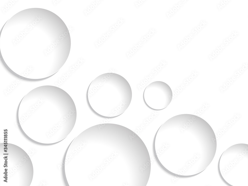 Abstract background with paper circles, vector illustration