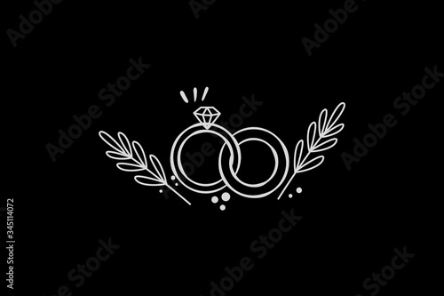 black and white floral ornament
