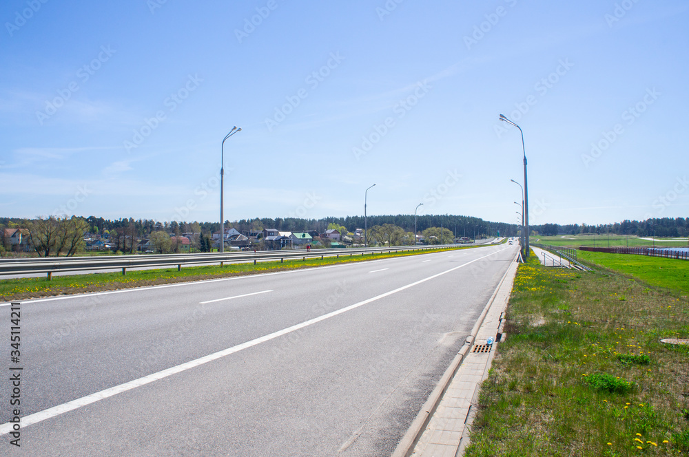 Highway in the summer in a southern country