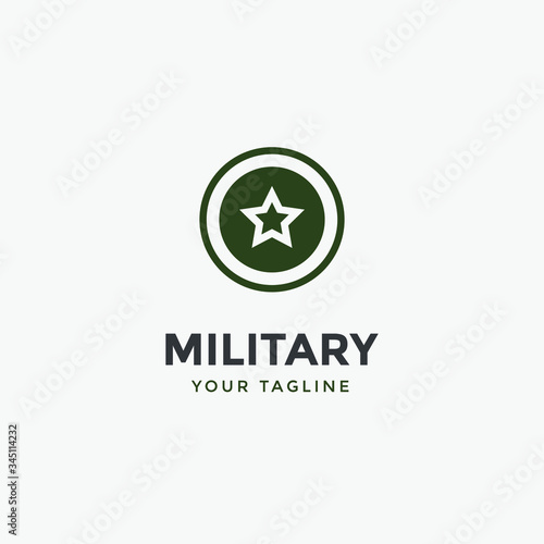 army military logo design template 