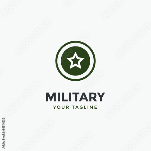 army military logo design template	

