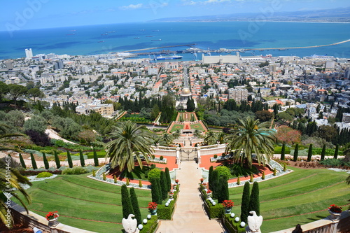 Jardins suspendus de Baha'i Haifa Israël