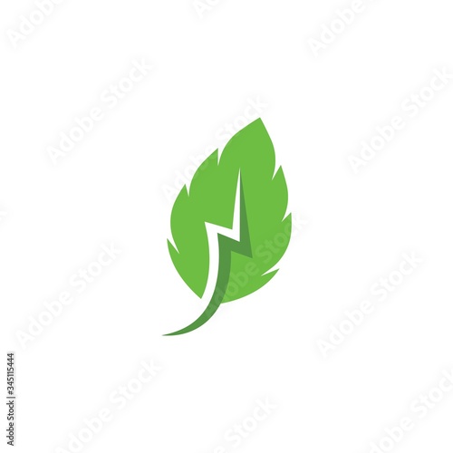 green leaf ecology nature element  vector ico