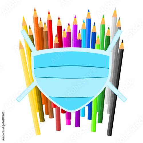 Crayons de Couleurs et Masque