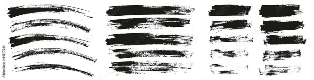 Flat Paint Brush Thin Curved & Long & Short Background High Detail Abstract Vector Background Set Flat Paint Brush Thin Curved & Long & Short Background High Detail Abstract Vector Background Set