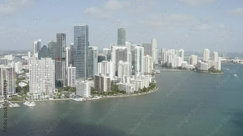 Aerial View Downtown Miami Florida including Bridge to Key Biscayne Aerial View Downtown Miami Florida including Bridge to Key Biscayne