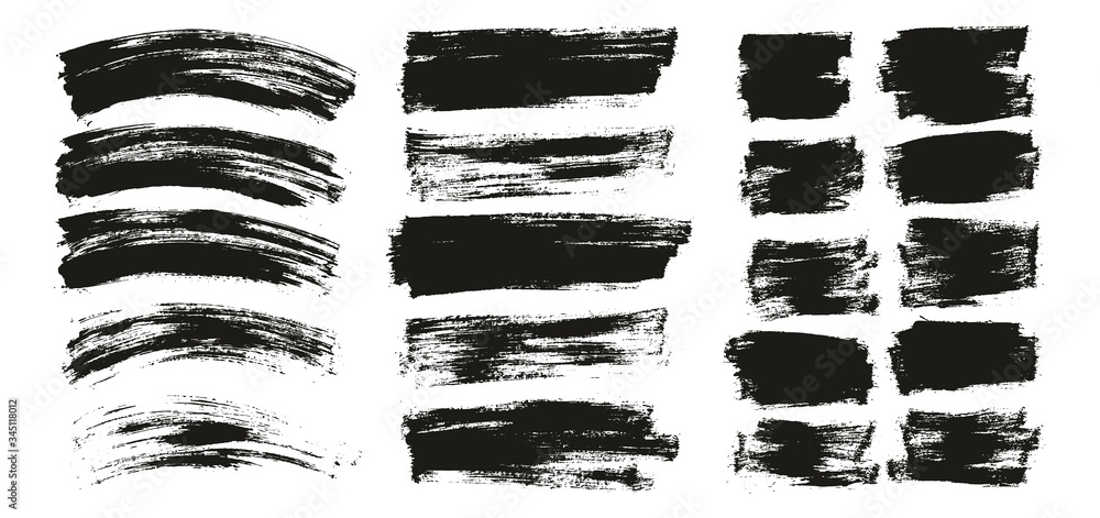 Flat Paint Brush Thin Curved & Long & Short Background High Detail Abstract Vector Background Set Flat Paint Brush Thin Curved & Long & Short Background High Detail Abstract Vector Background Set