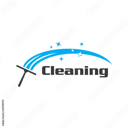 Creative Cleaning Concept Logo Design Template