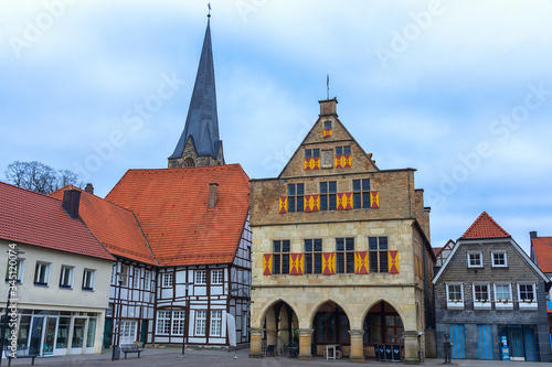 Gebäude am Marktplatz in der historischen Altstadt von Werne an der Lippe