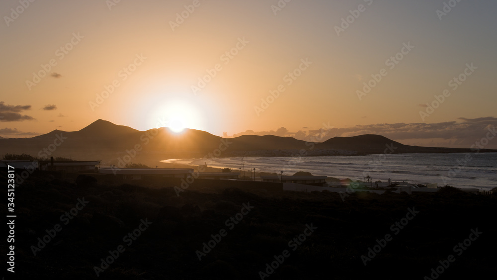 Sunset over Lanzarote