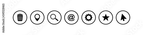 Web icons . Set . Vector ilustration