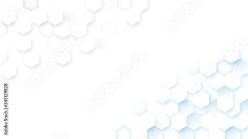 Abstract technology digital hi tech hexagons concept background. Space for your text