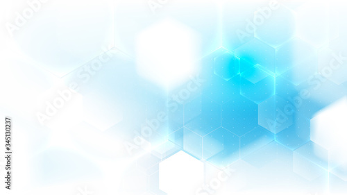 Health care and science medical innovation concept. Abstract geometric futuristic technology background