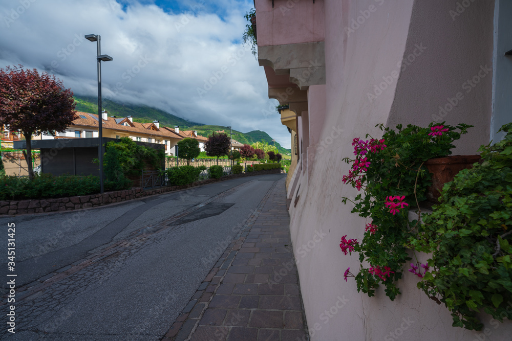 Architecture of Saint Poalo in the municipality of Appiano in Italian South Tyrol.