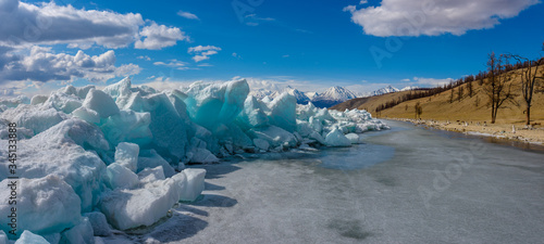 The invasion of ice on Mongolia 001 photo