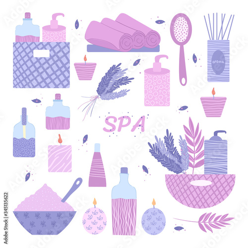 A means for spa treatments. Vector illustration on a white background.