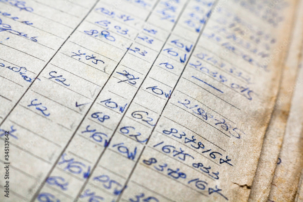 Obraz premium Old paper documents in the archive