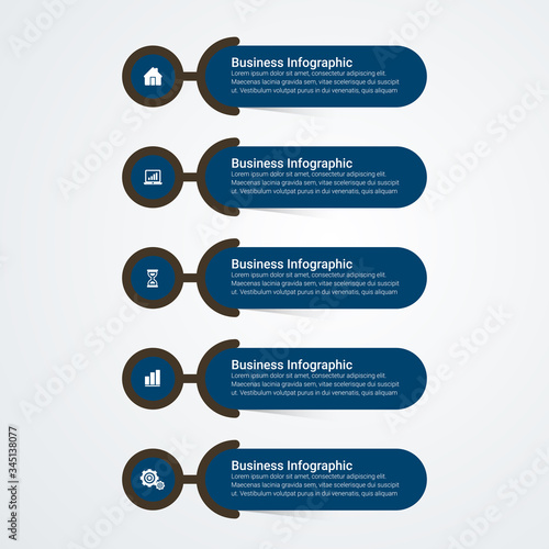 Unique Business Infographics with 4 options. Vector infographic element. - Vector