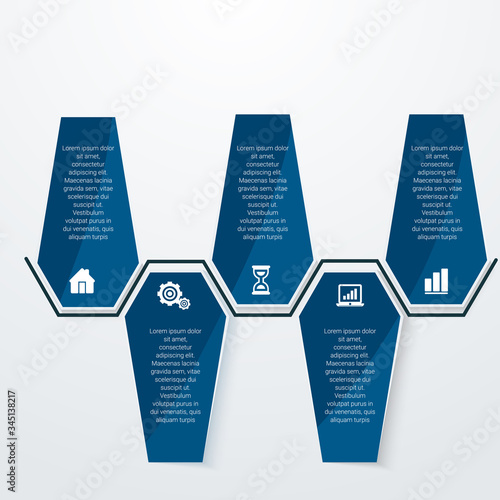 Unique Business Infographics with 4 options. Vector infographic element. - Vector