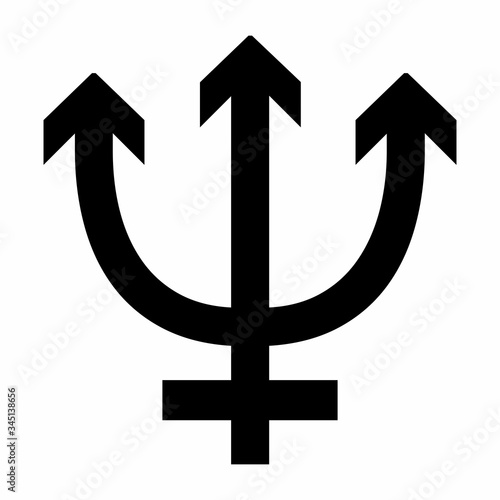 Neptune zodiac sign icon