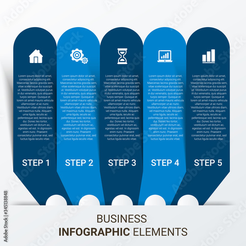 Modern Infographic choice template with 4 options. Vector infographic element. - Vector