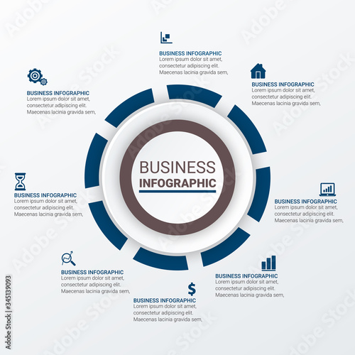 Modern Infographic choice template with 4 options. Vector infographic element. - Vector