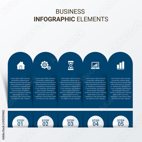 Modern Infographic choice template with 4 options. Vector infographic element. - Vector