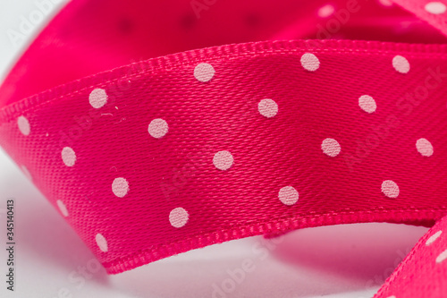 Ribbons Polka Dot Pink White Messy Colorful  Patterns 