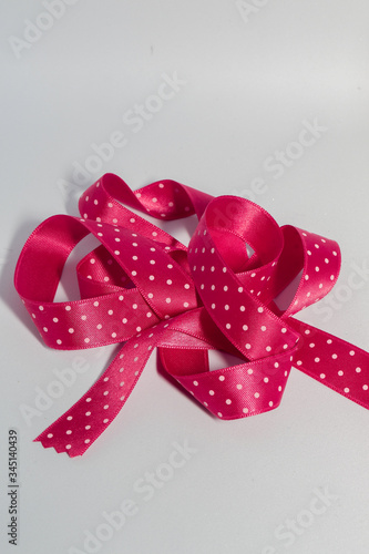 Ribbons Polka Dot Pink White Messy Colorful  Patterns 