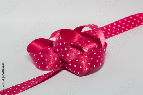 Ribbons Polka Dot Pink White Messy Colorful  Patterns 