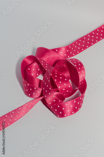 Ribbons Polka Dot Pink White Messy Colorful  Patterns 