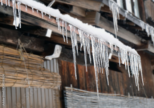 icicles on a fence