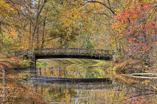 Autumn Bridge Reflection